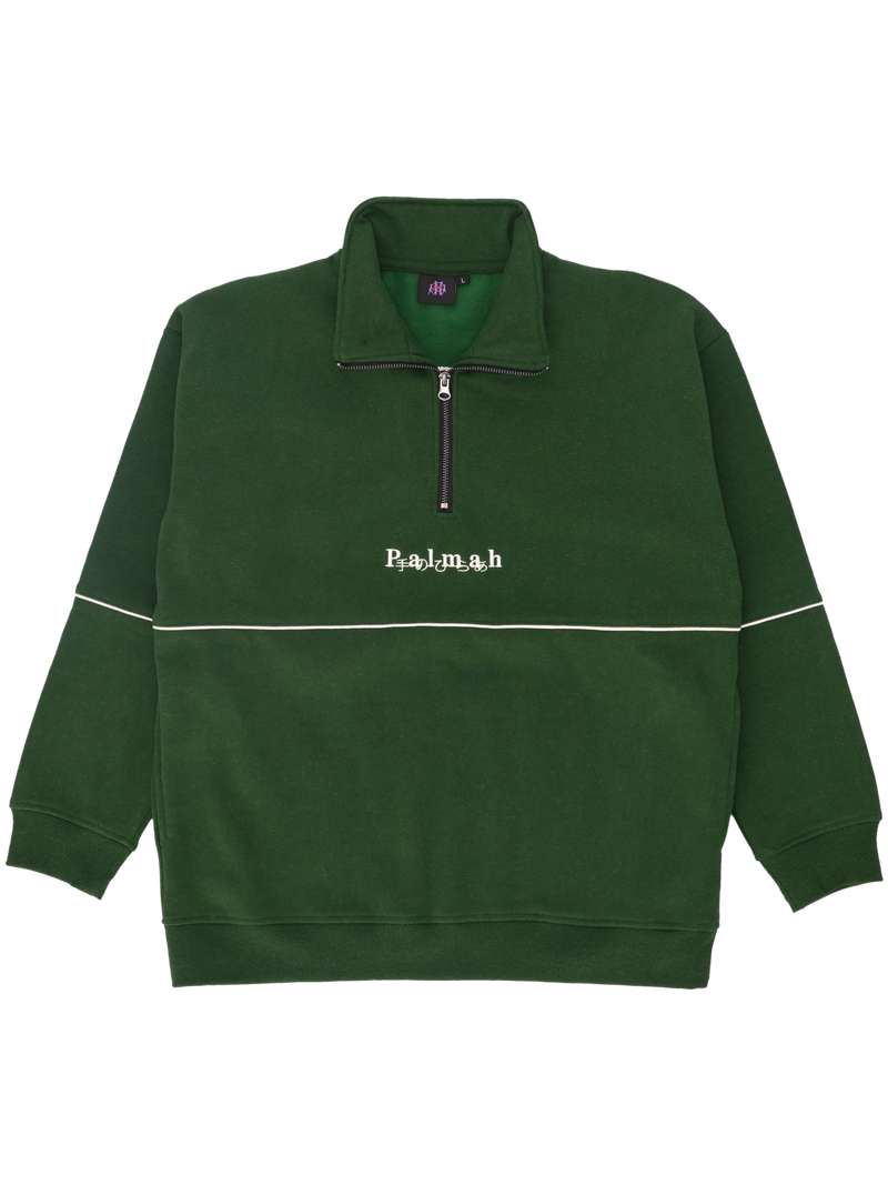 Quarter Zip - Pine Green  (Organic Hemp)