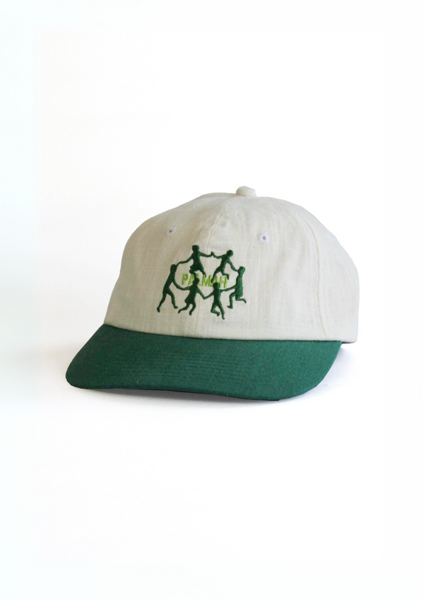 Ring A Rosie Cap - White / Emerald (Hemp)