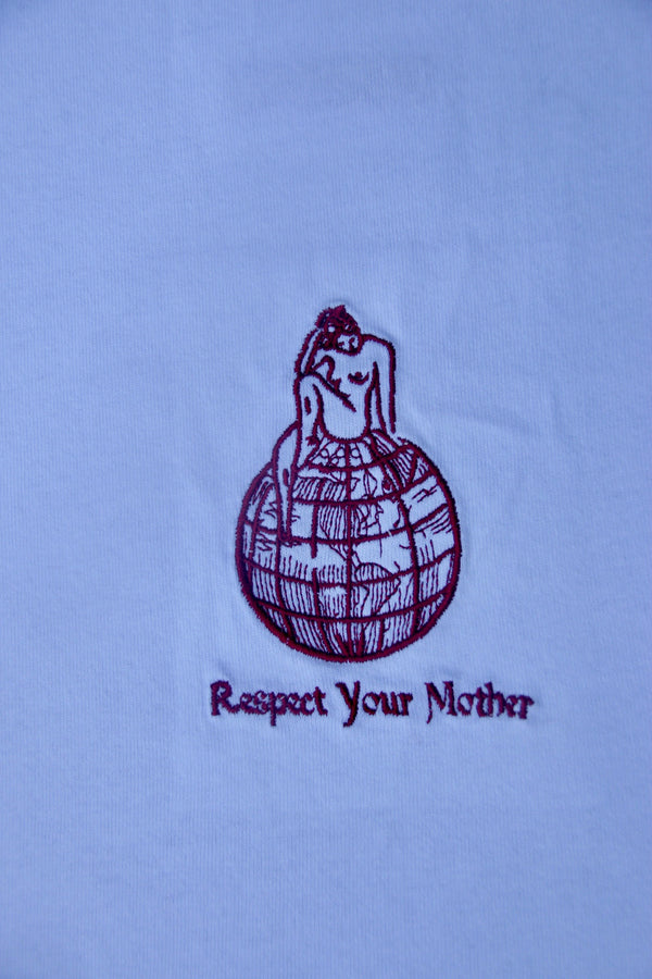 Respect Your Mother - White (Organic Hemp T Shirt)