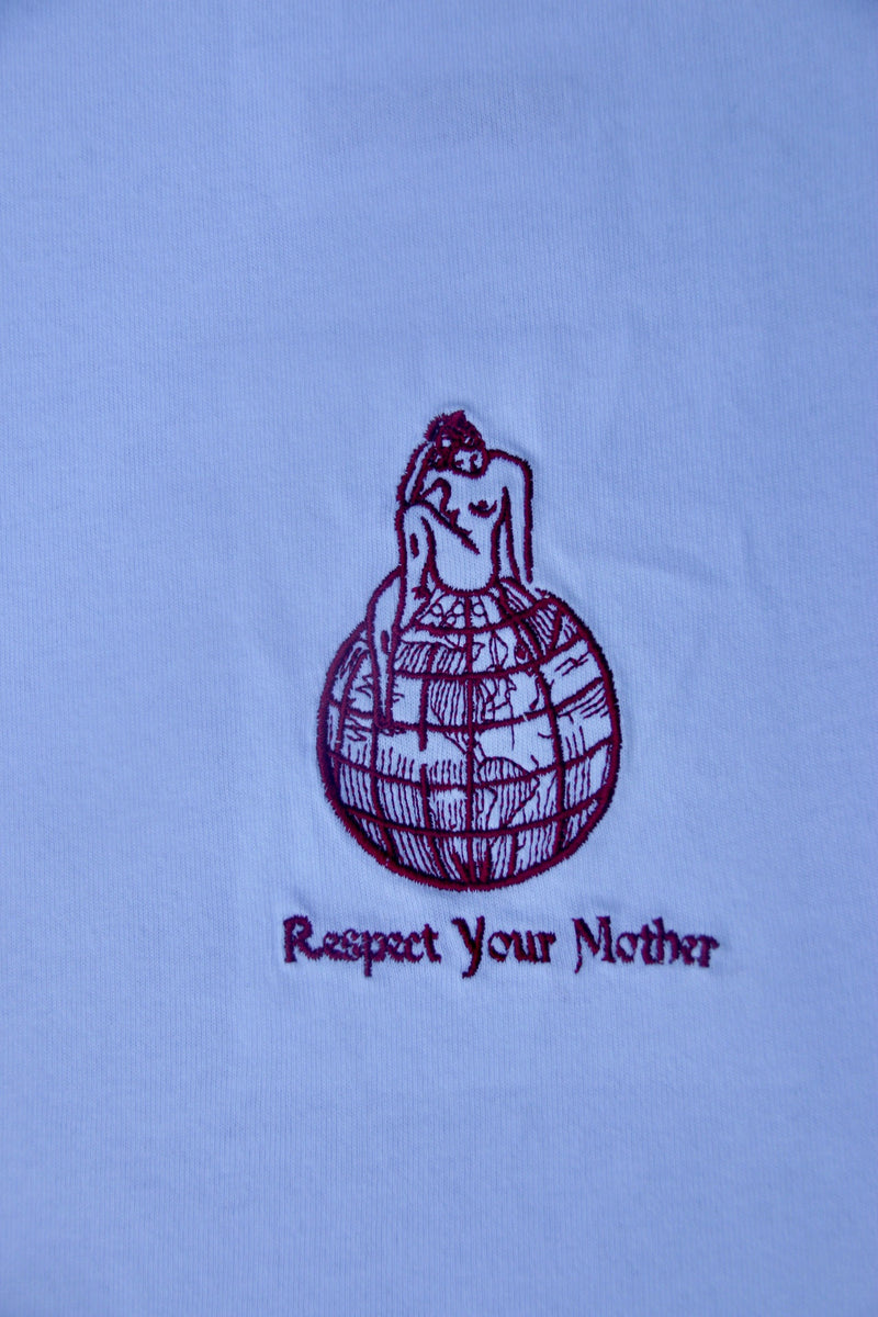 Respect Your Mother - White (Organic Hemp T Shirt)