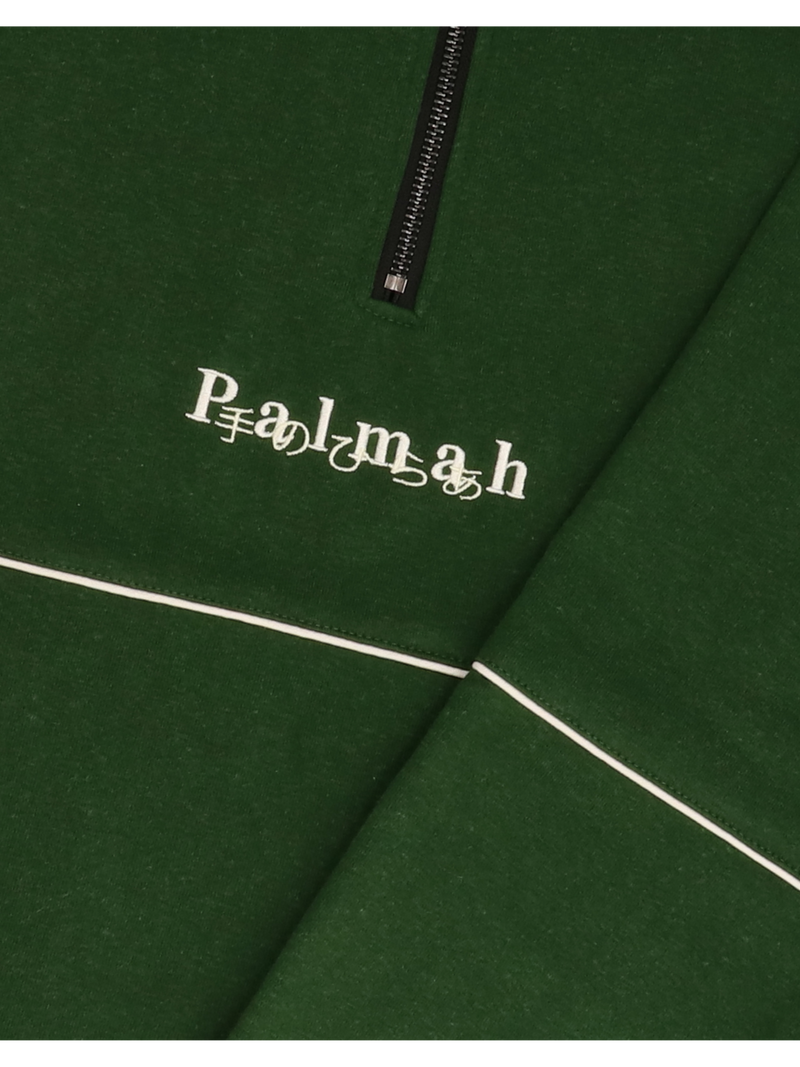 Quarter Zip - Pine Green  (Organic Hemp)