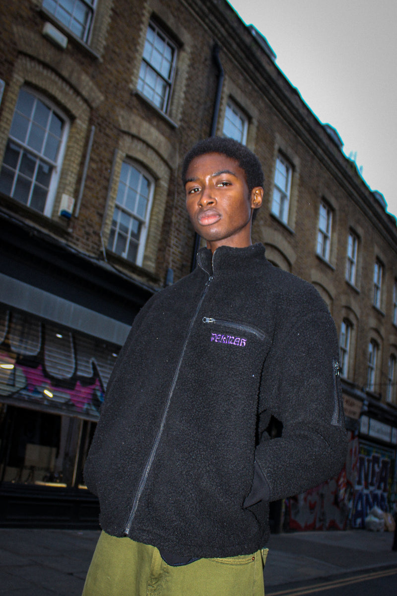 Full Zip - Midnight / Purple (Recycled Sherpa)