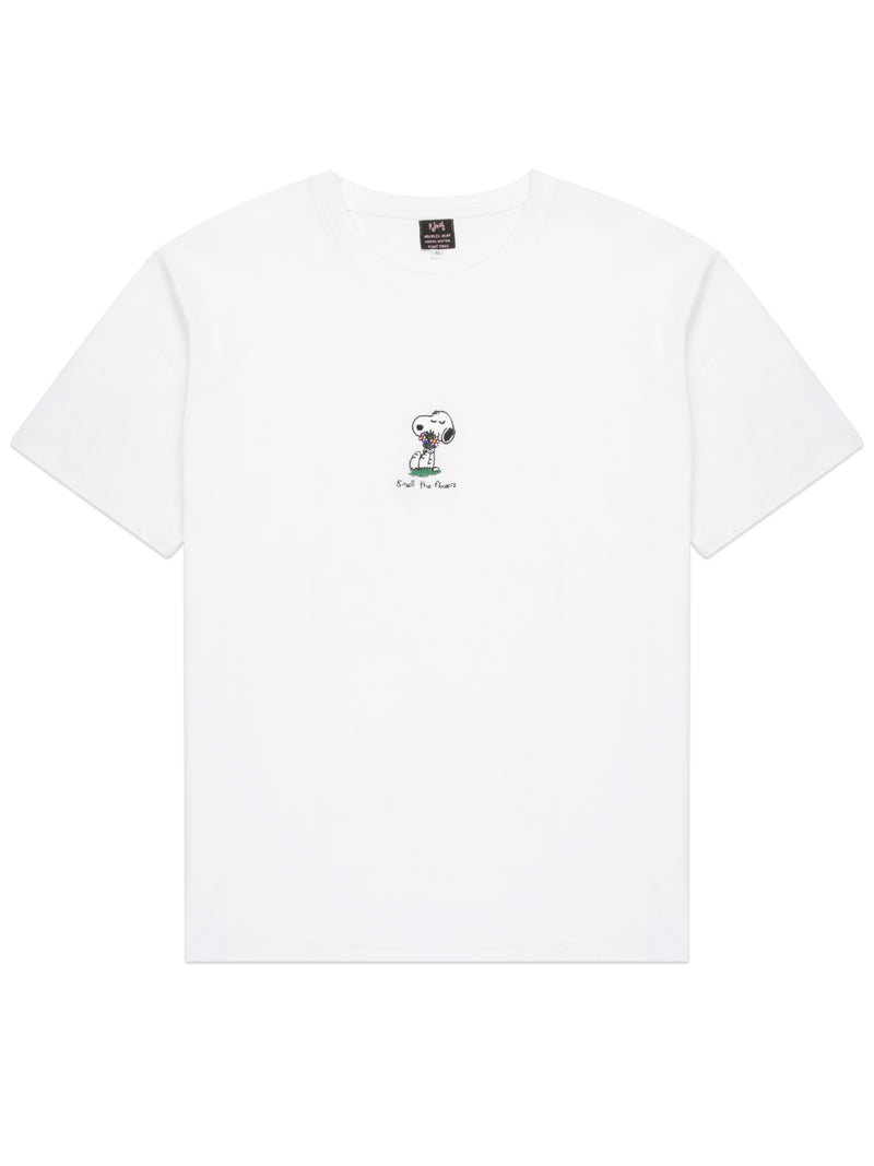 Smell the Flowers - White (Organic Hemp T Shirt)