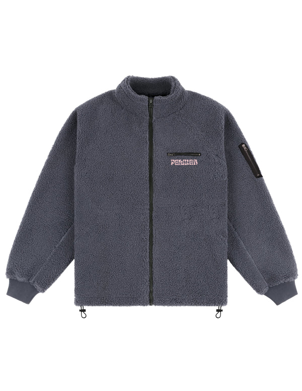 Full Zip - Charcoal / Pink (Recycled Sherpa)