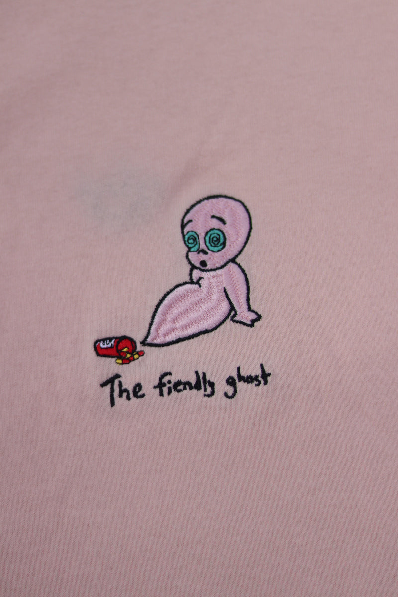 The Fiendly Ghost - Pale Pink (Organic Hemp T Shirt)