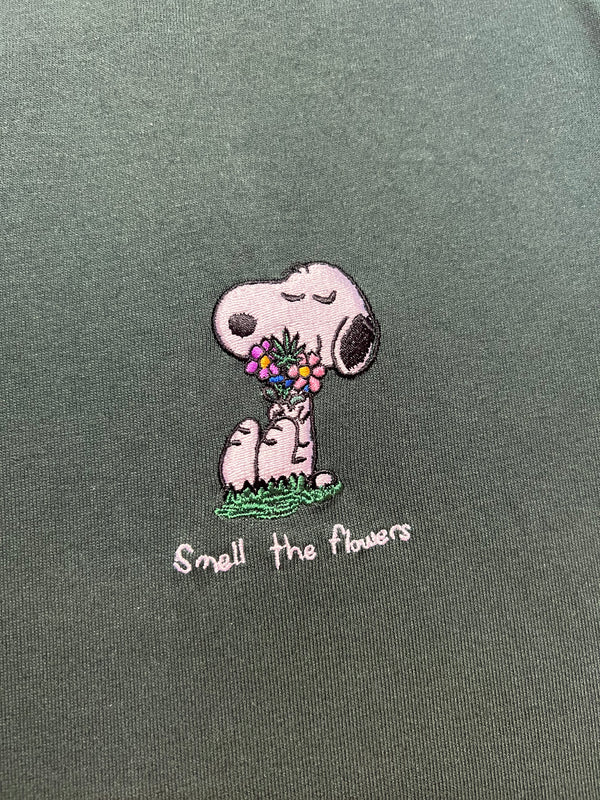 Smell the Flowers - Dark Pine (Organic Hemp T Shirt)